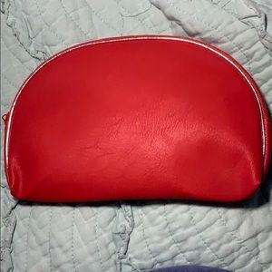 Red leather pouch